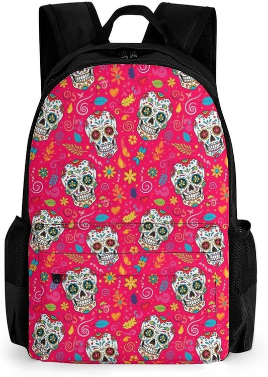 Rucksacks Lightweight Multipurpose Anti-Theft Day Of Dead Sugar Skull Shoulder Bag Big Capacity Laptop Book Bag Rucksack With Padded Straps