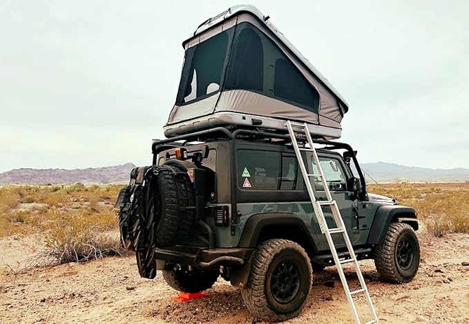 Space Model, High-Ceiling – Rooftop Tent Hard Shell 2-4 Person – Suitable for SUV Truck, RV, Car, Pickup – for Camping and Overlanding