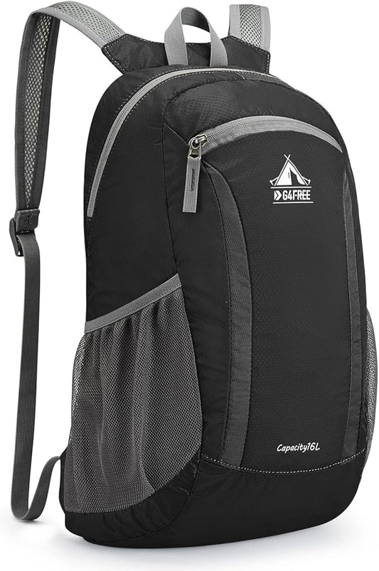 G4Free 16L Hiking Daypack, Lightweight Packable Small Backpack for Travel Camping Outdoor Men Women