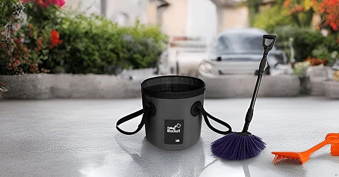 BANCHELLE Collapsible Bucket Water Container Portable Folding Camp Wash Basin for Outdoor Traveling Hiking Fishing Car Washing Gardening Camping 2 PCS