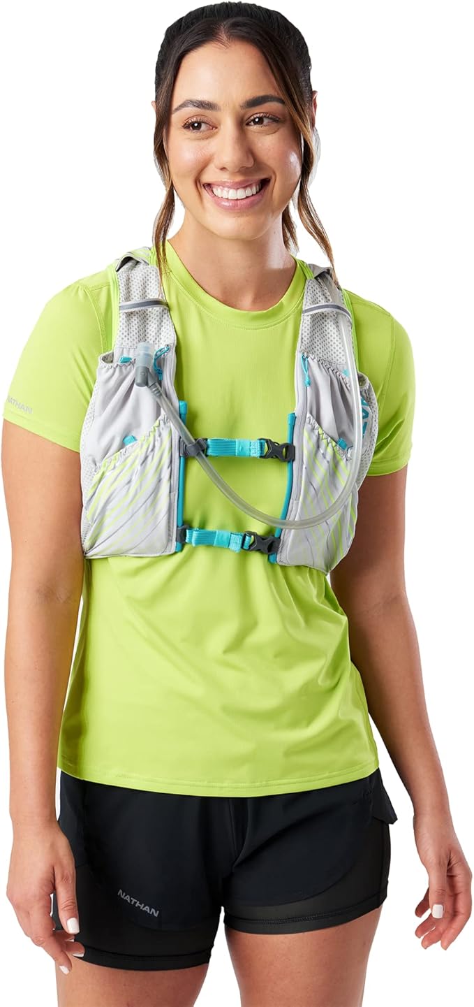 Nathan Pinnacle Race Vest 12L Hydration Pack, 1.6L Water Bladder, Running Vest, Water-Resistant Pockets, Lightweight & Moisture Wicking