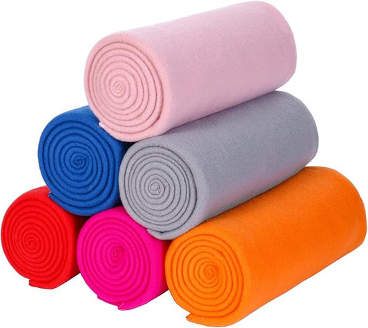 CAI TENG Fleece Throw Blanket Blankets for Couch Bed 50x60 inch 6 Pack Kids Blanket Throws Fleece Fabric Soft Cozy Travel Blankets Lightweight Small Throws Wedding Gifts Travel Blankets Multicolor