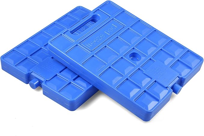 Large Freezer Cold Ice Pack Block Ice Chest, Reusable Long Lasting Quick Freezes with A Handle, for Coolers Lunch Box/Bag(1000g Set of 2)