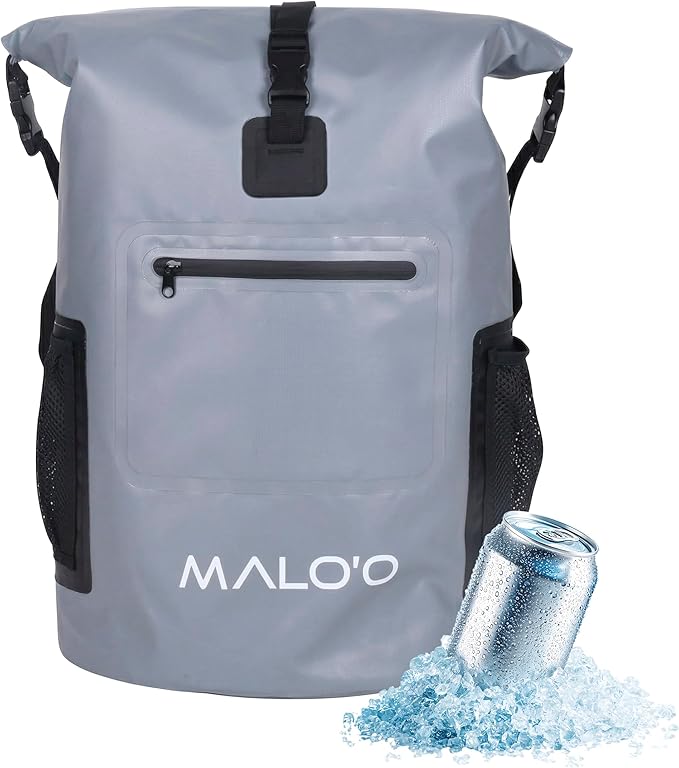Malo’o Pro Adventure Insulated Backpack Cooler, Leakproof Soft Cooler Backpack for Camping, Fishing, Hiking, Kayaking, Beach