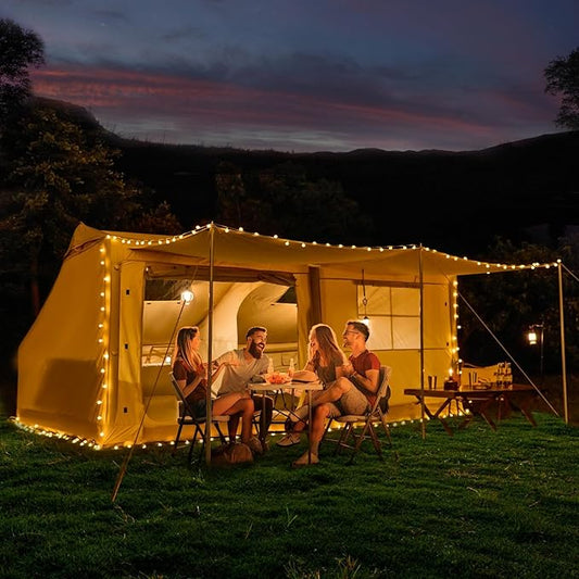 EROMMY 4/6/8/12 Person Inflatable Tent with Skylight, 4 Season Blow Up Tents with Hand Pump for Outdoor Camping & Hiking, Easy Set-up Windproof Sunproof Waterproof