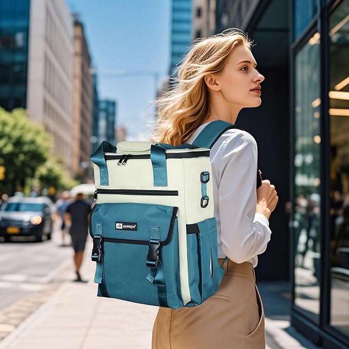 Cooler Backpack, 36 Cans Insulated & Leak Proof Backpack Cooler for Women, Stylish & Portable & Waterproof Cooler Bag, Soft Ice Chest Lunch Box for Beach Picnic Outdoor Travel Work