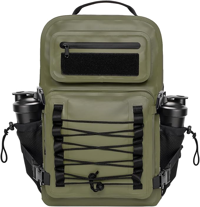 Dry Bag Waterproof Backpack 30L Tactical Backpack for Kayaking Hiking Boating Paddle Boarding Fishing Travel Camping Beach Floating Dry Bag for Men Women (Green)