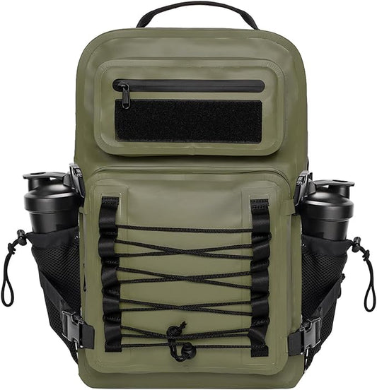 Dry Bag Waterproof Backpack 30L Tactical Backpack for Kayaking Hiking Boating Paddle Boarding Fishing Travel Camping Beach Floating Dry Bag for Men Women (Green)
