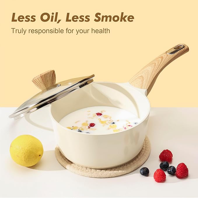 SENSARTE Ceramic Cookware Sets, Pots and Pans Set Nonstick, 20-Piece Induction Cookware, Non-toxic Healthy Non Stick Kitchen Cooking Set with Stay-Cool Handles, PFAS PTFE PFOA PFOS Free
