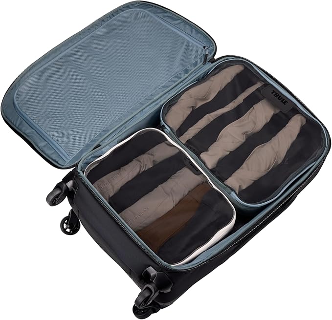 Thule Packing Cube Family Set, Includes 2 Large and 2 Medium Cubes, Transparent Fabric, YKK Zippers