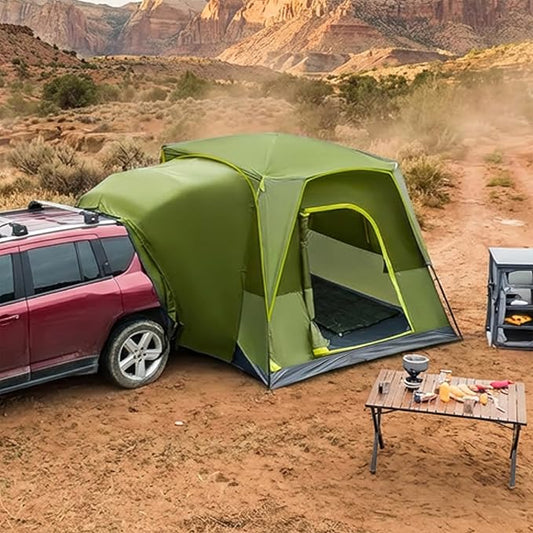 TIMBER RIDGE 5 Person SUV Tent Weather Resistant Portable for Car SUV Van Camping, Includes Rainfly and Storage Bag, 10' W X 8' L X 7.1' H
