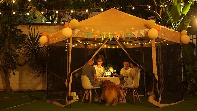 Quictent 13'x13' Pop up Screened Canopy Tent with Mosquito Netting, Portable Easy up Outdoor Screen House Shelter for Patio, Camping and Picnic, Includes Wheeled Carry Bag