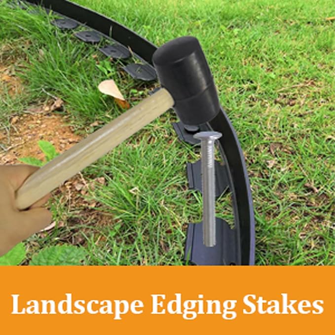 80Pcs Metal Landscape Stakes, 6 Inch Galvanized Garden Edging Nails,Landscape Edging Anchoring Spikes for Paver Edging,Turf,Weed Barriers,Tent and More