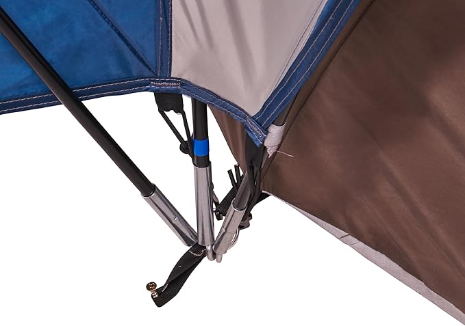 Wenzel Klondike 8 Person Water Resistant Tent with Convertible Screen Room for Family Camping