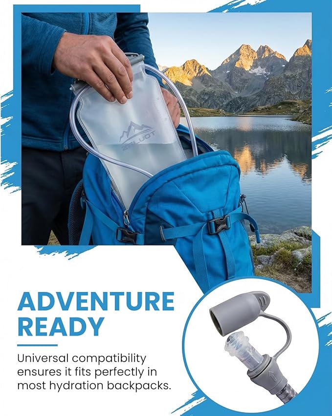 2L-3L Hydration Bladder Kit, 6 in 1 Water Bladder for Hiking Backpack, BPA Free Leakproof Water Storage Bladder with Cleaning Kit, Water Pouch Hydration Pack