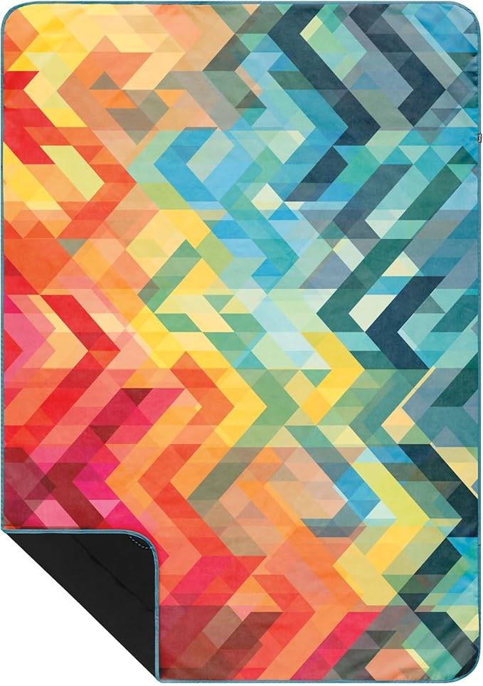 Rumpl Everywhere Mat | Lightweight Ground Cover for Hiking, Camping, Traveling, Picnics | 52" x 75" | Geo