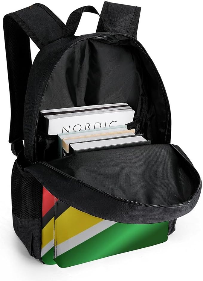Lightweight Rucksack for Sports Travel Running, Big Capacity Multipurpose Anti-Theft Bookbag, Flag Of Guyana Travel and Sport Backpack Rucksack