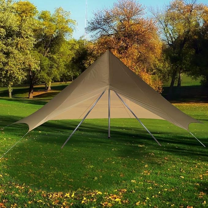 UNISTRENGH Waterproof Sunshade Heavy Duty Top Cover Roof Shelter for 3M 4M 5M 6M 7M Bell Tent (Sunshade, for 3M/9.7ft Tent)