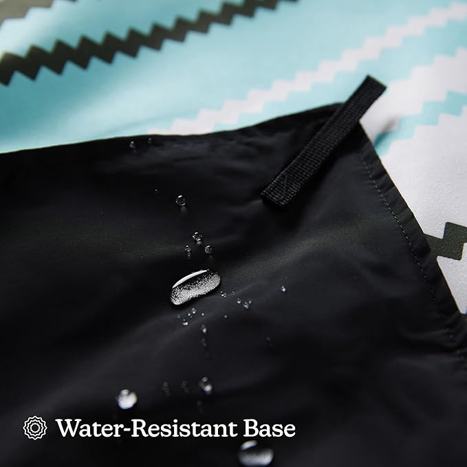 Nomadix Festival Blanket - Perfect for Picnics, Camping, & Lawn Seating - Plush Top & Water Resistant Base - Made with Post Consumer Recycled Materials - Agua Blue - 60x72 in