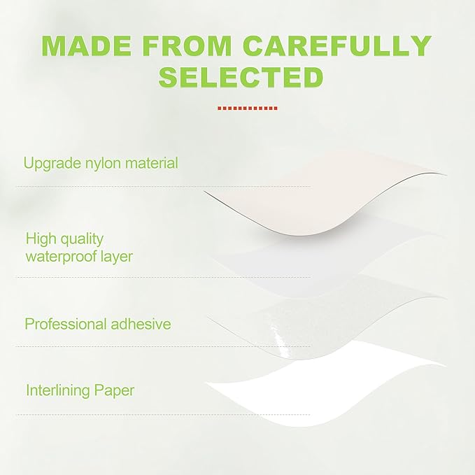 4x78in Nylon Repair Tape，Tent Repair Kit，Self Adhesive Waterproof Fabric Repair Tape for Tent, Umbrella, Sleeping Bag, Down Jackets,Knapsack.（White）