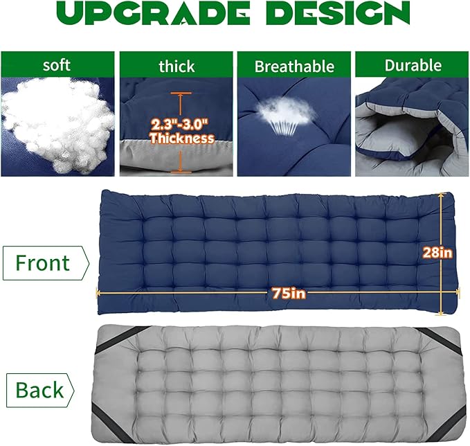 NAIZEA Folding Camping Cots for Adults, Portable Cot with Mattress Heavy Duty Outdoor Bed with Carry Bag 1200d Oxford Cloth Sleeping Cots for Camping Office Nap Home Guest Beach Travel