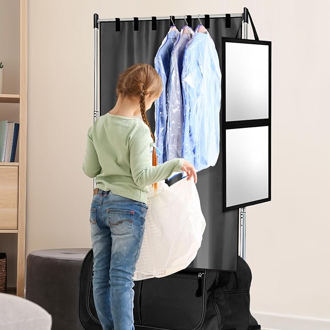 Privacy Curtain for Dance Bag Suitcase Portable Changing Room Privacy Curtain Without Rack Partition Screens for Dancer Backstage Accessories, Camping, Window Shades