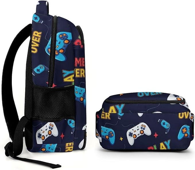 Hiking Travel Backpack Video Games Weapon Game over Play for Men Women, Waterproof Anti Theft Laptop Rucksack with Multi Compartments for Outdoor Sports