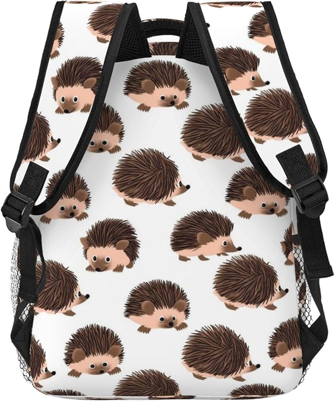 Lightweight Daypack for Camping Business Walking Cycling, Large Capacity Anti-Theft Multipurpose Bookbag, Cute Hedgehog Gym Outdoor Hiking Backpack