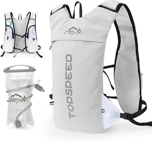 INOXTO Running Hydration Vest Backpack,Lightweight Insulated Pack with 1.5L Water Bladder Bag Daypack for Hiking Trail Running Cycling Race Marathon for Women Men