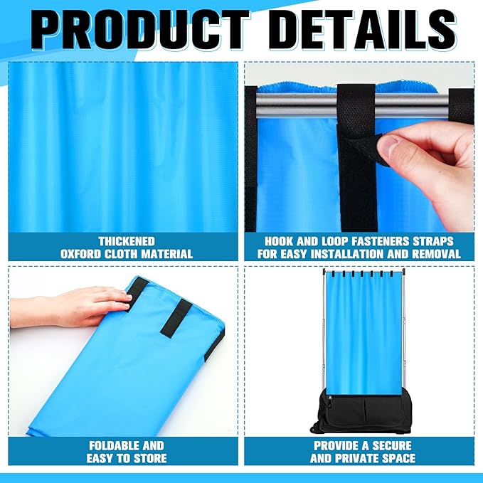 Privacy Curtain for Dance Bag Suitcase Portable Changing Room Privacy Curtain Without Rack Partition Screens for Dancer Backstage Accessories, Camping, Window Shades