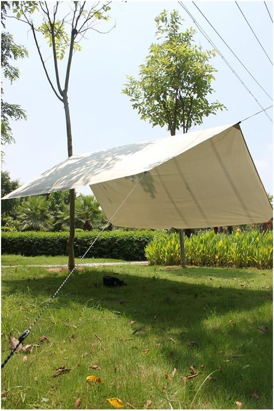 Playdo Canvas Bell Tent Awning Family Tent Sun Shelter Awning Canopy with Poles for Outdoor Camping Hiking Hunting