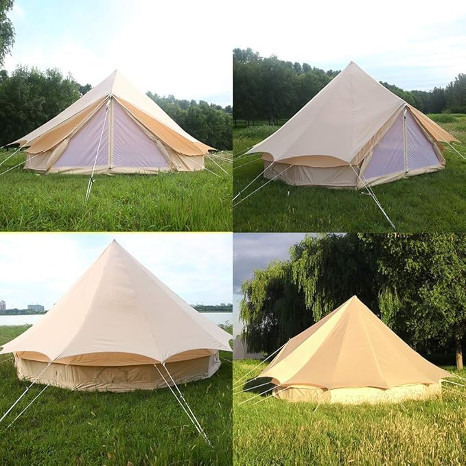 UNISTRENGH Waterproof Tent Tarp Cover Sunshade Heavy Duty Roof Shelter for 3M 4M 5M 6M 7M Bell Tent (Sunshade, for 5M/16.4ft Tent)