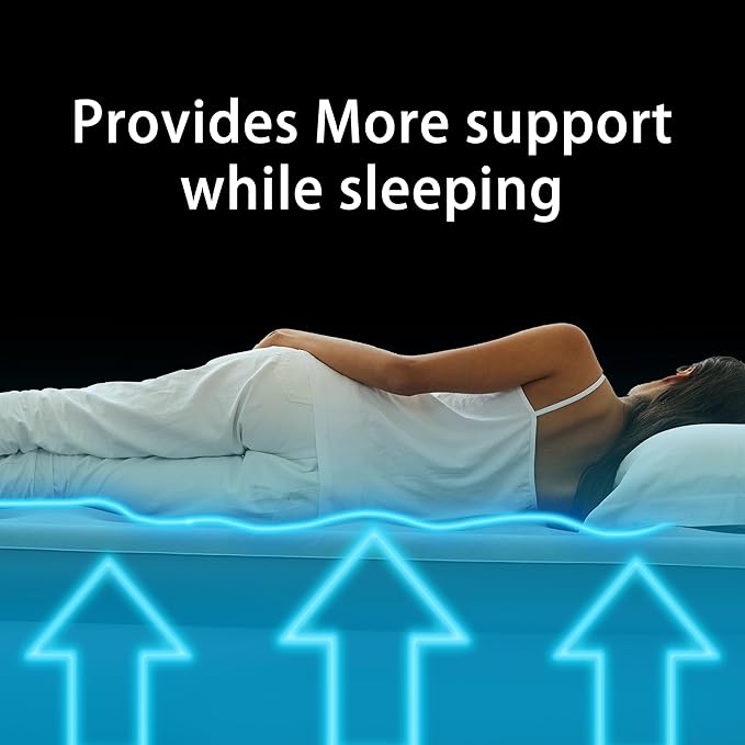 Queen Air Mattress with Built in Pump, Inflatable Mattress for Home, Blow up Air Bed 3 Min Quick Inflation and Deflation, Thin Velvet Top, 22'' Queen Size Gray