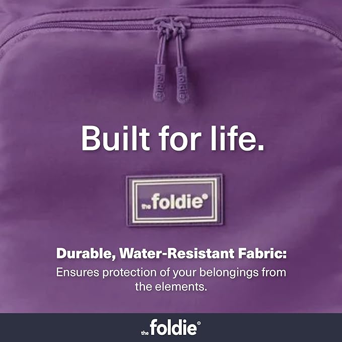 The Foldie Packable Backpack for Travel 32L - Lightweight Foldable Backpacks with Trolly Sleeve & RFID Protection - Water-repellent Casual Daypack Backpacks for Hiking, Camping & Gym - Fuchsia