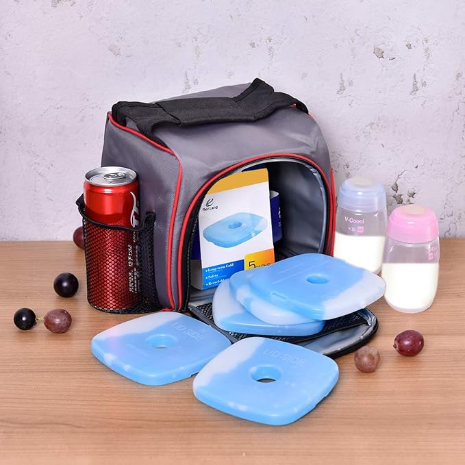 Cold Ice Pack Brick Reusable Long Lasting Cool Slim Thin Freezer Pack Cooler for Lunch Boxes Bag