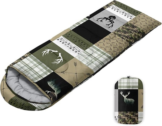 Sleeping Bags for Adults Youth Kids,3D Printing Camping Sleeping Bag for Girls Boys Lightweight Waterproof Cold/Warm Weather Sleeping Bag for 3 Seasons