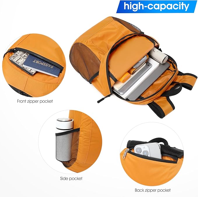 15L Lightweight Hiking Backpack Small,Waterproof Hiking Daypack,Foldable Backpack for Travel,Ultralight Daypack