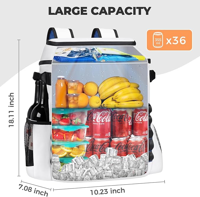 Heytrip Backpack Cooler 36/54 Cans, Insulated Portable Large Leakproof Waterproof Cooler Bag, 20 Hours Cold Retention for Lunch Camping Travel Beach Picnic