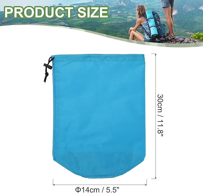 PATIKIL Stuff Sack, Waterproof Outdoor Storage Sack Portable Drawstring Dust Flap Bags Lightweight Sleeping Bag for Camping Hiking Backpacking