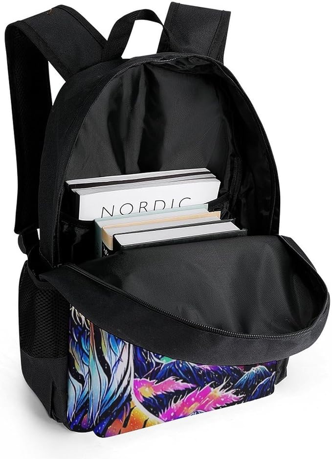 Supdreamc Rucksacks Polyester Anti-Theft Multipurpose Cool Tiger Universe Surreal Style Art Carry On Bag Large Capacity Gym Outdoor Hiking Backpack With Smooth Zippers