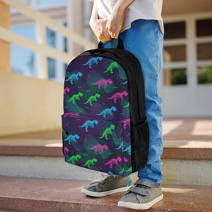 Sports Gym Outdoor Backpack Dinosaur College Bookbag with Large Capacity Rucksack for Men Women