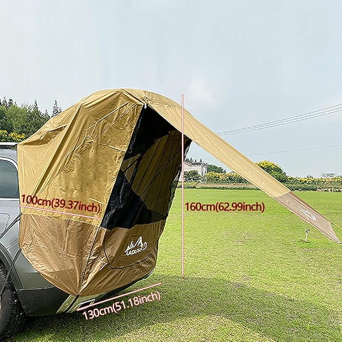 SUV Tailgate Tent with Awning,Waterproof SUV Tents for Camping, Car Hatchback Truck Roof Canopy Sun Shade Privacy Shelter for Outdoor Travel, Universal Fit Most SUV
