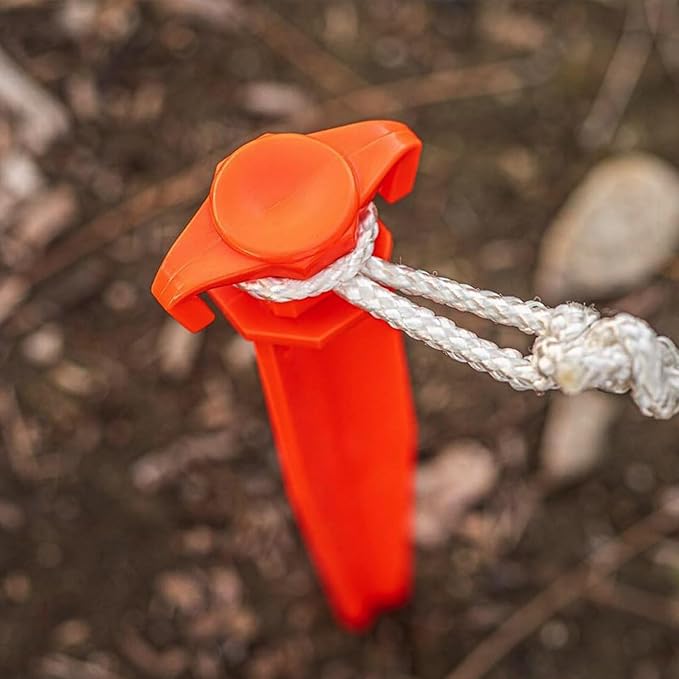 ASR Outdoor Orange Heavy Duty ABS Plastic Tent Stakes Ground Anchor Camping Essentials