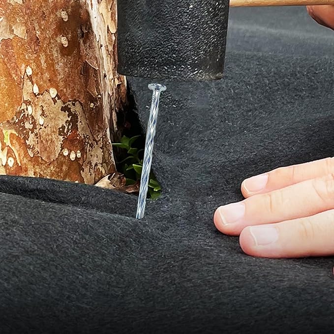 Artificial Turf Stakes Galvanized Spiral Landscape Spikes 6IN Weed Barrier Fabric Stakes for Paver Edging, Gardening Lawn Edging, Carpentry and More (25 PC)