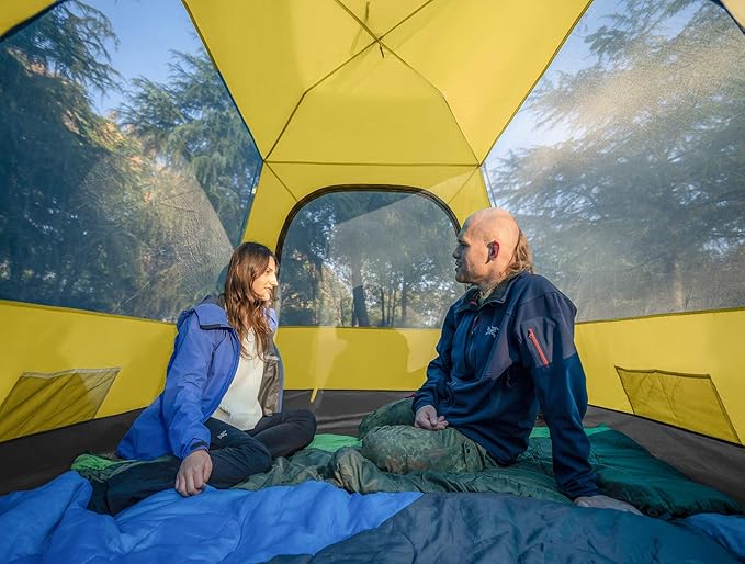 KAZOO Camping Tents 3 Person Waterproof Instant Tents 3 People Cabin Tent Easy Setup with Sun Shade Automatic Aluminum Pole