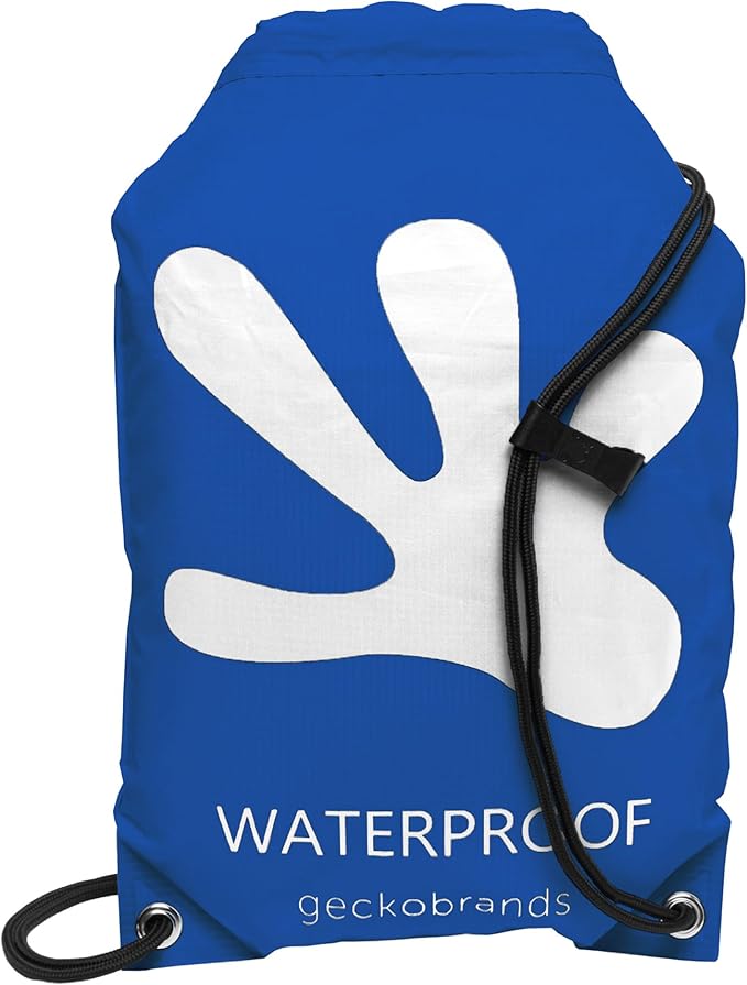geckobrands Embark 10L Drawstring Backpack – Waterproof, Lightweight Dry Bag for Beach, Hiking, and Light Water Activities