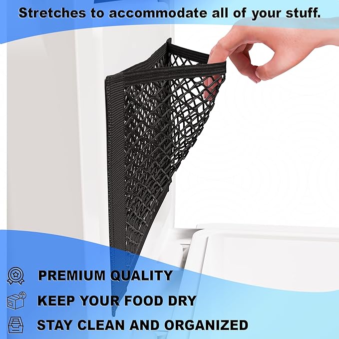 NATIKON Cooler Storage Net Bag High Capacity Nylon Mesh Storage Net Cooler Organizer for Coolers - 2 Pack