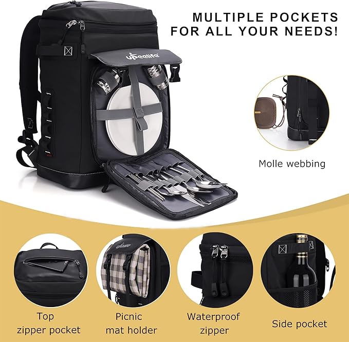 Cooler Backpack, 42 Cans Backpack Cooler Leak Proof, Insulated Cooler Bag Lightweight Ice Chest Backpack Lunch Backpack for Camping, Hiking, Beach