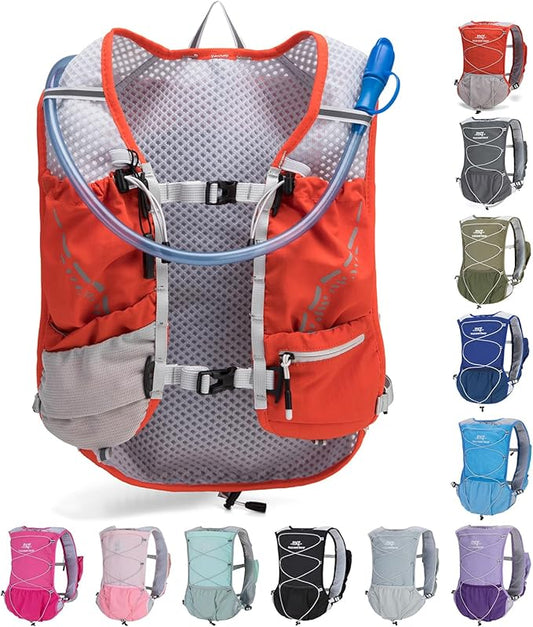 Lightweight Running Vest for Women and Men Hydration Backpack Pack with 1.5L Water Bladder Bag Running Gear Accessories for Hiking Trail Cycling Marathon