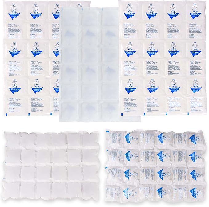 Reusable Ice Packs for Cooler Dry Ice Pack for Shipping Frozen Food & Perishables Storage & Mailing | Leak-Proof Long Lasting Cold Freezer Ice Packs for Lunch Bags & Insulated Boxes